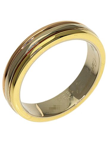 Cartier Cartier Three-Color #47 Ring - 18K Yellow Gold/18K White Pink Gold Women's CARTIER (view 2)
