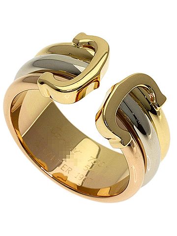 Cartier Cartier 2C Ring #54, Ring, 18K Yellow Gold/18K White Pink Gold, Women's, CARTIER (view 1)