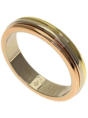 Cartier Cartier Three-Color #51 Ring - 18K Yellow Gold/18K White Pink Gold Women's CARTIER (view 1)