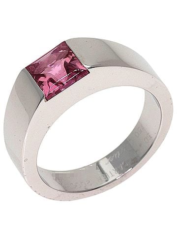 Cartier Cartier Tank Pink Tourmaline Ring #50, 18K White Gold, Women's (CARTIER) (view 2)