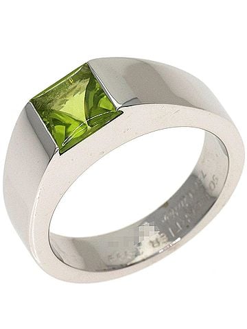 Cartier Cartier Tank Ring Peridot #50 Ring, 18K White Gold, Women's CARTIER (view 2)