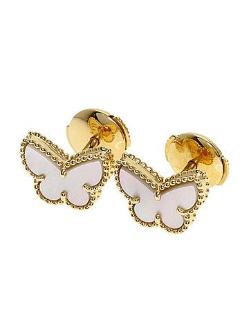 Van Cleef & Arpels Van Cleef & Arpels Sweet Alhambra Papillon Shell Earrings, 18K Yellow Gold, Women's (view 1)