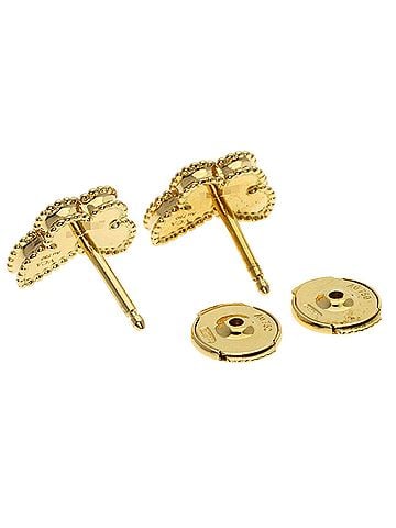 Van Cleef & Arpels Van Cleef & Arpels Sweet Alhambra Papillon Shell Earrings, 18K Yellow Gold, Women's (view 2)