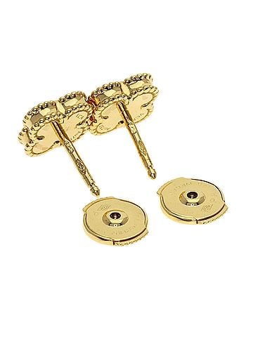 Van Cleef & Arpels Van Cleef & Arpels Sweet Alhambra Shell Earrings, 18K Yellow Gold, Women's (view 2)