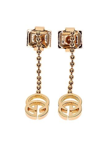 Gucci Gucci GG Running Chain Earrings, 18K Pink Gold, Women's (view 1)