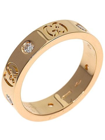 Gucci Gucci Icon Diamond Ring #10, 18K Pink Gold, Women's (view 2)