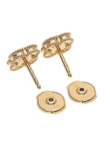Van Cleef & Arpels Van Cleef & Arpels Sweet Alhambra Carnelian Earrings, 18K Pink Gold, Women's (view 2)