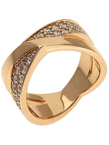 Tiffany & Co. Tiffany & Co. Atlas X Diamond Ring, 18K Pink Gold, Women's. (view 2)