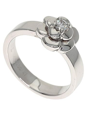 Chanel Chanel Camellia Diamond Ring #47, 18K White Gold, Women's. (view 1)