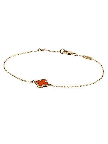 Van Cleef & Arpels Van Cleef & Arpels Sweet Alhambra Carnelian Bracelet, 18K Pink Gold, Women's (view 1)