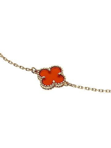 Van Cleef & Arpels Van Cleef & Arpels Sweet Alhambra Carnelian Bracelet, 18K Pink Gold, Women's (view 2)