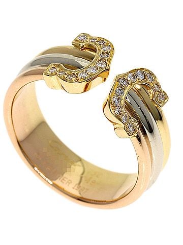 Cartier Cartier 2C SM Diamond Ring #48, 18K Yellow Gold/18K White Pink Gold, Women's. (view 1)