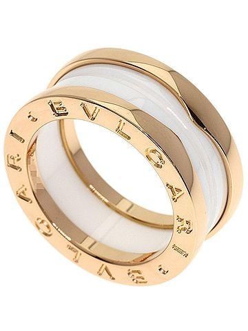 Bvlgari BVLGARI B-zero1 3-band ceramic ring, size #48, 18K pink gold, women's. (view 1)