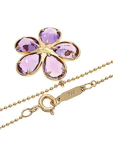 Tiffany & Co. Tiffany Garden Flower Amethyst Diamond Necklace, 18K Pink Gold, Women's. (TIFFANY&Co.) (view 2)
