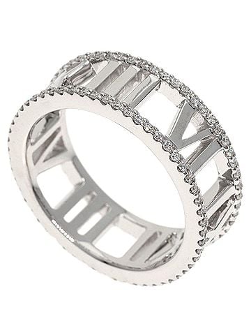 Tiffany & Co. Tiffany & Co. Atlas Open Full Edge Diamond Ring, 18K White Gold, Women's. (view 1)
