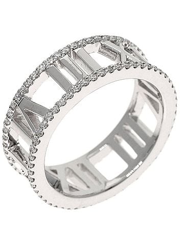 Tiffany & Co. Tiffany & Co. Atlas Open Full Edge Diamond Ring, 18K White Gold, Women's. (view 2)