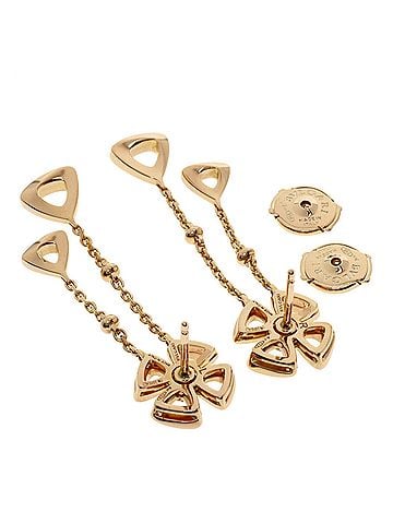 Bvlgari Bulgari Fiorever Diamond Earrings, 18K Pink Gold, Women's (BVLGARI) (view 2)
