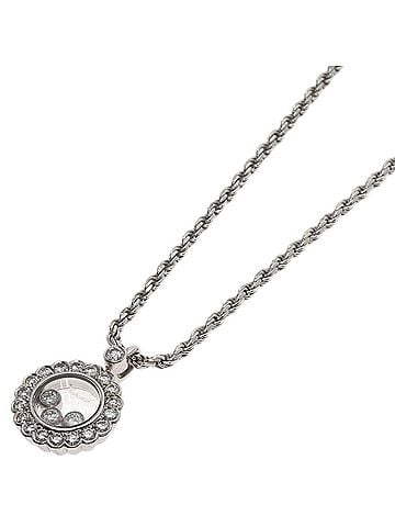 Chopard Chopard Happy Diamonds Necklace, 18K White Gold, Women's (view 1)