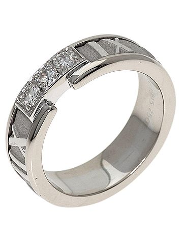 Tiffany & Co. Tiffany & Co. Atlas 3-Diamond Ring, 18K White Gold, Women's. (view 2)