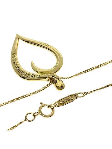 Tiffany & Co. Tiffany & Co. Leaf Heart Necklace, 18K Yellow Gold, Women's. (view 2)