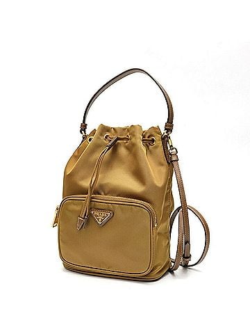 Prada Prada Duet Nylon Shoulder Bag Bucket 1BH038 Beige (view 1)