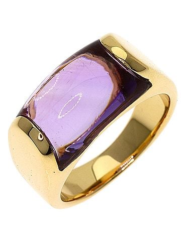 Bvlgari BVLGARI Tronchetto Amethyst Ring, 18K Yellow Gold, Women's (view 2)