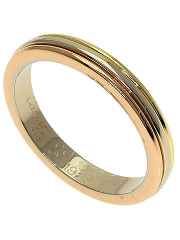 Cartier Cartier Three-Color #49 Ring - 18K Yellow Gold/18K White Pink Gold Women's CARTIER (view 1)