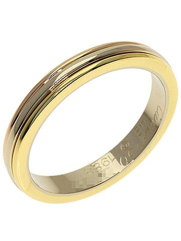 Cartier Cartier Three-Color #49 Ring - 18K Yellow Gold/18K White Pink Gold Women's CARTIER (view 2)
