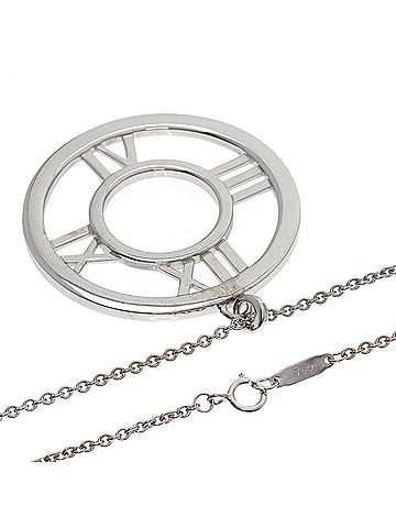 Tiffany & Co. Tiffany & Co. Atlas Open Medallion Necklace, 18K White Gold, Women's. (view 2)