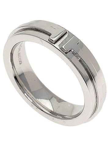 Tiffany & Co. Tiffany & Co. T Narrow Ring, 18K White Gold, Women's. (view 1)