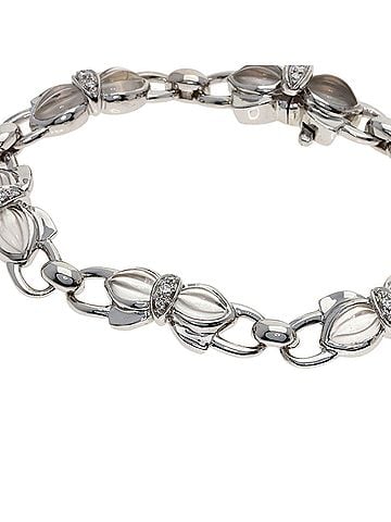 Boucheron Boucheron Ribbon Motif Quartz Diamond Bracelet 18K White Gold Women's (view 2)