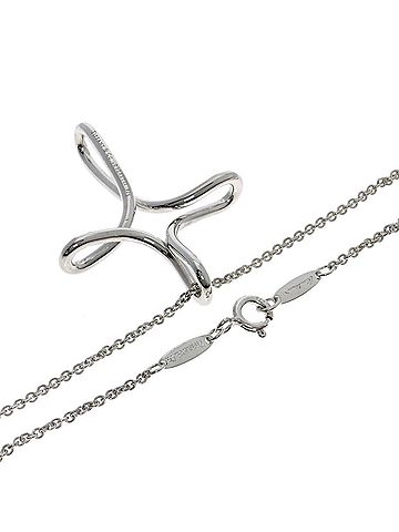 Tiffany & Co. Tiffany & Co. Open Cross Necklace, Silver, Women's (view 2)