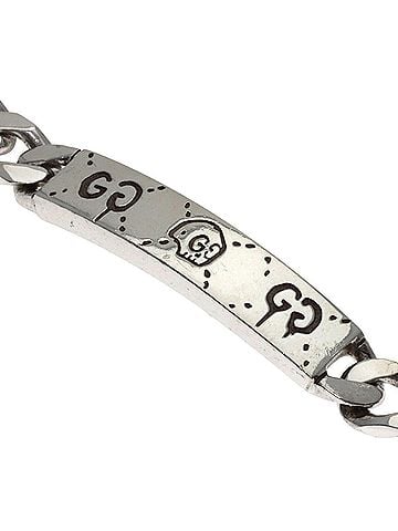 Gucci Gucci Ghost Skull Motif Bracelet, Silver, Women's (view 2)