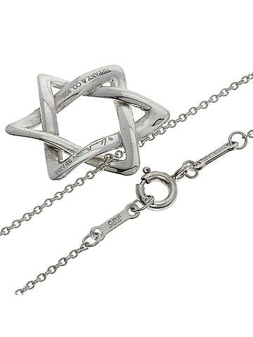 Tiffany & Co. Tiffany & Co. Star of David Necklace, Silver, Women's (view 2)