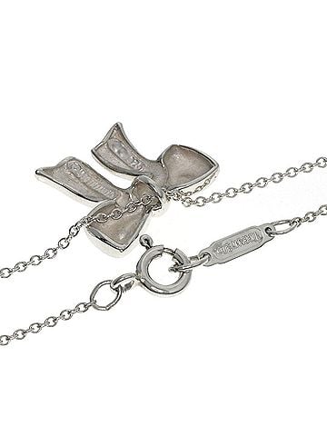 Tiffany & Co. Tiffany & Co. Ribbon Motif Necklace, Silver, Women's (view 2)