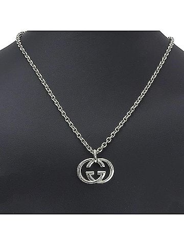 Gucci Gucci Interlocking G Necklace, Sterling Silver 925, Approx. 26.4g, Unisex (view 2)