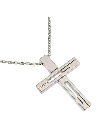 Gucci Gucci cross necklace, sterling silver (925), approximately 12g, unisex. (view 1)