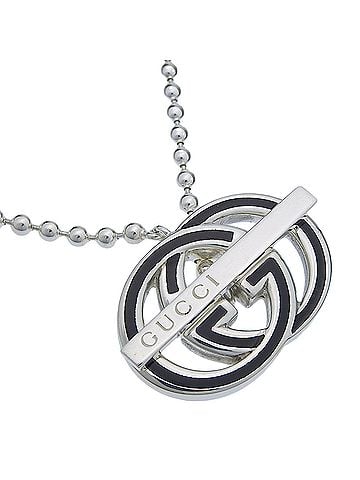 Gucci Gucci Interlocking Necklace, Ball Chain, Sterling Silver 925, Approx. 38.8g, Women's (view 1)