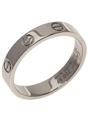 Cartier Cartier Mini Love Ring #57, 18K White Gold, Women's (view 2)