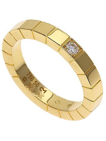 Cartier Cartier Lanieres 1P Diamond Ring #50 18K Yellow Gold Women's (view 1)