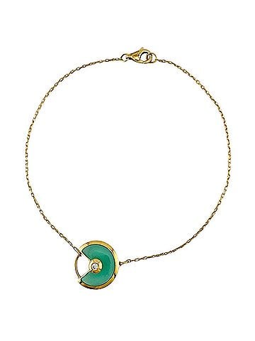 Cartier Cartier Amulet Bracelet, 18K Yellow Gold Chrysoprase, Women's, CARTIER (view 1)