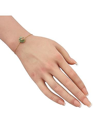 Cartier Cartier Amulet Bracelet, 18K Yellow Gold Chrysoprase, Women's, CARTIER (view 2)