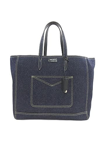 Jimmy Choo Jimmy Choo Logo Tote Bag, Denim, Women's (view 1)