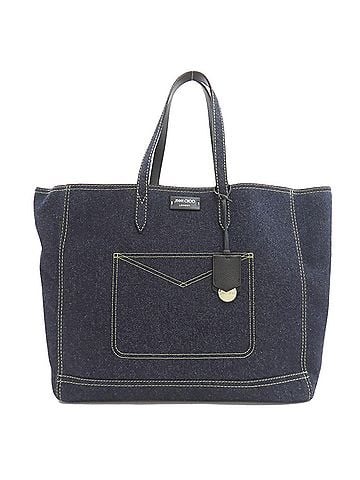 Jimmy Choo Jimmy Choo Logo Tote Bag, Denim, Women's (view 1)