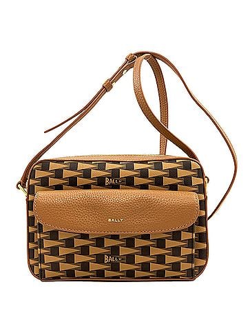 Bally Bally Logo Shoulder Bag, Calfskin/PVC, Women's (view 1)