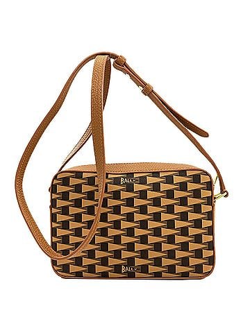 Bally Bally Logo Shoulder Bag, Calfskin/PVC, Women's (view 2)