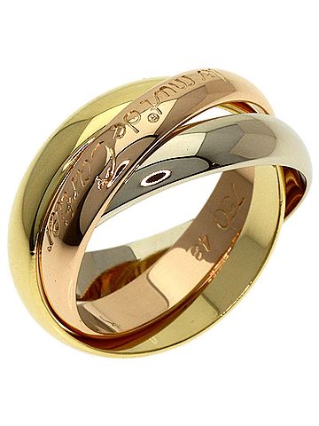 Cartier Cartier Trinity #48 Ring, 18K Yellow Gold/18K White Pink Gold, Women's. (view 2)
