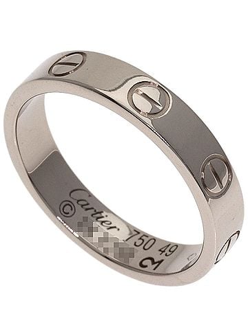 Cartier Cartier Mini Love Ring #49, 18K White Gold, Women's (view 1)