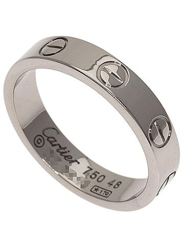 Cartier Cartier Mini Love Ring #48, 18K White Gold, Women's (view 1)