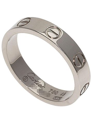 Cartier Cartier Mini Love Ring #49, 18K White Gold, Women's (view 1)